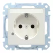 Schneider Electric Merten MEG2303-0319 Feliratozható földelt csatlakozóaljzat 2P+F (dugalj), biztonsági zsaluval, jelzőfénnyel, polárfehér burkolattal, keret nélkül, süllyesztett, rugós bekötés, 16A 250V - System-M (M-Plan / M-Pure / M-Smart)