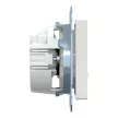 Schneider Electric Merten MEG2303-0319 Feliratozható földelt csatlakozóaljzat 2P+F (dugalj), biztonsági zsaluval, jelzőfénnyel, polárfehér burkolattal, keret nélkül, süllyesztett, rugós bekötés, 16A 250V - System-M (M-Plan / M-Pure / M-Smart)
