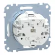 Schneider Electric Merten MEG2303-0325 Feliratozható földelt csatlakozóaljzat 2P+F (dugalj), biztonsági zsaluval, jelzőfénnyel, aktívfehér burkolattal, keret nélkül, süllyesztett, rugós bekötés, 16A 250V - System-M (M-Plan / M-Pure / M-Smart)