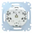 Schneider Electric Merten MEG2303-0460 Feliratozható földelt csatlakozóaljzat 2P+F (dugalj), biztonsági zsaluval, jelzőfénnyel, alumínium burkolattal, keret nélkül, süllyesztett, rugós bekötés, 16A 250V - System-M (M-Plan / M-Pure / M-Smart)
