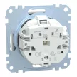 Schneider Electric Merten MEG2305-0460 Földelt csatlakozóaljzat 2P+F (dugalj), biztonsági zsaluval, túlfeszültség-korlátozóval, alumínium burkolattal, keret nélkül, süllyesztett, 16A 250V - System-M (M-Plan / M-Pure / M-Smart)
