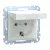 Schneider Electric Merten MEG2310-0325 Földelt csatlakozóaljzat 2P+F (dugalj), biztonsági zsaluval, csapófedéllel, aktívfehér burkolattal, keret nélkül, süllyesztett, rugós bekötés, 16A 250V - System-M (M-Plan / M-Pure / M-Smart)