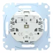 Schneider Electric Merten MEG2310-0325 Földelt csatlakozóaljzat 2P+F (dugalj), biztonsági zsaluval, csapófedéllel, aktívfehér burkolattal, keret nélkül, süllyesztett, rugós bekötés, 16A 250V - System-M (M-Plan / M-Pure / M-Smart)