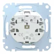 Schneider Electric Merten MEG2311-0325 Földelt csatlakozóaljzat 2P+F (dugalj), csapófedéllel, aktívfehér burkolattal, keret nélkül, süllyesztett, rugós bekötés, 16A 250V - System-M (M-Plan / M-Pure / M-Smart)