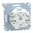 Schneider Electric Merten MEG2311-0325 Földelt csatlakozóaljzat 2P+F (dugalj), csapófedéllel, aktívfehér burkolattal, keret nélkül, süllyesztett, rugós bekötés, 16A 250V - System-M (M-Plan / M-Pure / M-Smart)