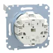 Schneider Electric Merten MEG2312-0319 Feliratozható földelt csatlakozóaljzat 2P+F (dugalj), csapófedéllel, polárfehér burkolattal, keret nélkül, süllyesztett, rugós bekötés, 16A 250V - System-M (M-Plan / M-Pure / M-Smart)