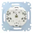 Schneider Electric Merten MEG2312-0319 Feliratozható földelt csatlakozóaljzat 2P+F (dugalj), csapófedéllel, polárfehér burkolattal, keret nélkül, süllyesztett, rugós bekötés, 16A 250V - System-M (M-Plan / M-Pure / M-Smart)