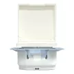 Schneider Electric Merten MEG2314-0319 Földelt csatlakozóaljzat 2P+F (dugalj), vízmentes (IP44), biztonsági zsaluval, csapófedéllel, polárfehér burkolattal, keret nélkül, süllyesztett, rugós bekötés, 16A 250V - System-M (M-Plan / M-Pure / M-Smart)