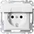 Schneider Electric Merten MEG2314-0419 Földelt csatlakozóaljzat 2P+F (dugalj), vízmentes (IP44), biztonsági zsaluval, csapófedéllel, mattfehér burkolattal, keret nélkül, süllyesztett, rugós bekötés, 16A 250V - System-M (M-Plan / M-Pure / M-Smart)