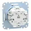 Schneider Electric Merten MEG2350-0460 Földelt csatlakozóaljzat 2P+F (dugalj), biztonsági zsaluval, számítógép szimbólummal, alumínium burkolattal, keret nélkül, süllyesztett, rugós bekötés, 16A 250V - System-M (M-Plan / M-Pure / M-Smart)