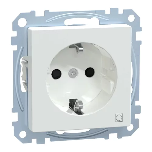 Schneider Electric Merten MEG2351-0325 Földelt csatlakozóaljzat 2P+F (dugalj), biztonsági zsaluval, ruhaszárító gép szimbólummal, aktívfehér burkolattal, keret nélkül, süllyesztett, rugós bekötés, 16A 250V - System-M (M-Plan / M-Pure / M-Smart)