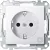 Schneider Electric Merten MEG2351-0419 Földelt csatlakozóaljzat 2P+F (dugalj), biztonsági zsaluval, ruhaszárító gép szimbólummal, mattfehér burkolattal, keret nélkül, süllyesztett, rugós bekötés, 16A 250V - System-M (M-Plan / M-Pure / M-Smart)