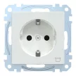 Schneider Electric Merten MEG2352-0325 Földelt csatlakozóaljzat 2P+F (dugalj), biztonsági zsaluval, mosógép szimbólummal, aktívfehér burkolattal, keret nélkül, süllyesztett, rugós bekötés, 16A 250V - System-M (M-Plan / M-Pure / M-Smart)