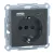 Schneider Electric Merten MEG2367-0414 Földelt csatlakozóaljzat 2P+F (dugalj), biztonsági zsaluval, USB A+C töltővel, antracit burkolattal, keret nélkül, süllyesztett, rugós bekötés, 16A 250V - System-M (M-Plan / M-Pure / M-Smart)