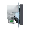 Schneider Electric Merten MEG2367-0414 Földelt csatlakozóaljzat 2P+F (dugalj), biztonsági zsaluval, USB A+C töltővel, antracit burkolattal, keret nélkül, süllyesztett, rugós bekötés, 16A 250V - System-M (M-Plan / M-Pure / M-Smart)