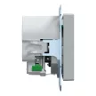 Schneider Electric Merten MEG2367-0460 Földelt csatlakozóaljzat 2P+F (dugalj), biztonsági zsaluval, USB A+C töltővel, alumínium burkolattal, keret nélkül, süllyesztett, rugós bekötés, 16A 250V - System-M (M-Plan / M-Pure / M-Smart)