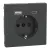 Schneider Electric Merten MEG2367-6034 Földelt csatlakozóaljzat 2P+F (dugalj), biztonsági zsaluval, USB A+C töltővel, antracit burkolattal, keret nélkül, süllyesztett, rugós bekötés, 16A 250V - System-D (D-Life / D-Antik)