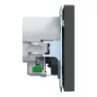 Schneider Electric Merten MEG2367-6034 Földelt csatlakozóaljzat 2P+F (dugalj), biztonsági zsaluval, USB A+C töltővel, antracit burkolattal, keret nélkül, süllyesztett, rugós bekötés, 16A 250V - System-D (D-Life / D-Antik)