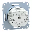 Schneider Electric Merten MEG2400-0414 Földelt csatlakozóaljzat 2P+F (dugalj), biztonsági zsaluval, antracit burkolattal, keret nélkül, süllyesztett, csavaros bekötés, 16A 250V - System-M (M-Plan / M-Pure / M-Smart)