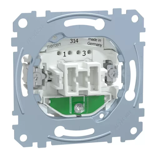 Schenider Electric Merten MEG3137-0000 keresztkapcsoló betét (107), jelzőfénnyel, burkolat és keret nélkül, rugós bekötés, süllyesztett, 10A 250V