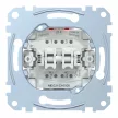 Schenider Electric Merten MEG3153-0000 kettős nyomó (egy záró és egy nyitó érintkező) betét (2xN101), burkolat és keret nélkül, rugos bekötés, süllyesztett, 10A 250V