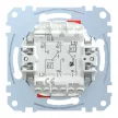 Schenider Electric Merten MEG3159-0000 kettős váltóérintkezős nyomó, betét (2xN106), burkolat és keret nélkül, rugos bekötés, süllyesztett, 10A 250V