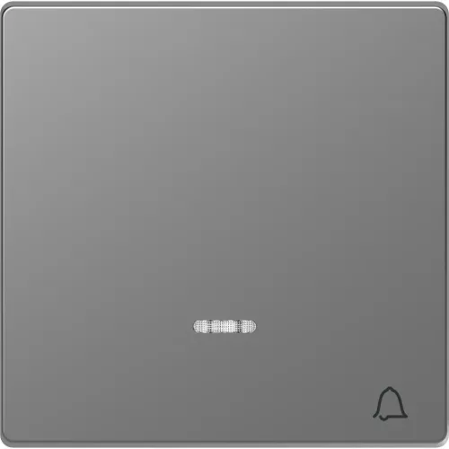 Schneider Electric Merten MEG3325-6036 billentyű csengőjellel, fényjelzős funkciókhoz acél - System-D (D-Life / D-Antik)