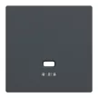 Schneider Electric Merten MEG3380-0414 fedlap húzózsinóros kapcsolókhoz  antracit - System-M (M-Plan / M-Pure / M-Smart)