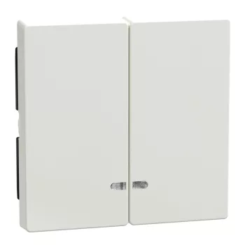   Schneider Electric Merten MEG3420-0319 dupla billentyű fényjelzős funkciókhoz polárfehér - System-M (M-Plan / M-Pure / M-Smart)