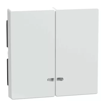   Schneider Electric Merten MEG3420-0325 dupla billentyű fényjelzős funkciókhoz aktívfehér - System-M (M-Plan / M-Pure / M-Smart)