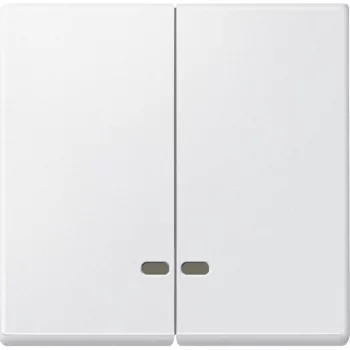   Schneider Electric Merten MEG3420-0419 dupla billentyű fényjelzős funkciókhoz mattfehér - System-M (M-Plan / M-Pure / M-Smart)