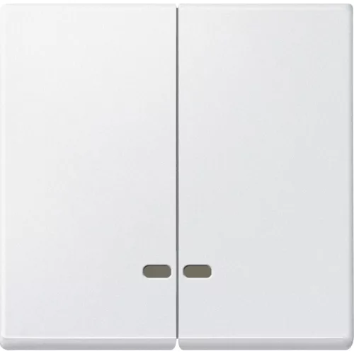 Schneider Electric Merten MEG3420-0419 dupla billentyű fényjelzős funkciókhoz mattfehér - System-M (M-Plan / M-Pure / M-Smart)