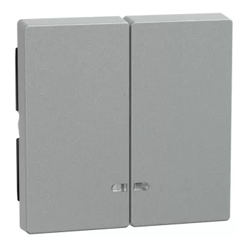   Schneider Electric Merten MEG3420-0460 dupla billentyű fényjelzős funkciókhoz alumínium - System-M (M-Plan / M-Pure / M-Smart)