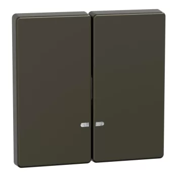   Schneider Electric Merten MEG3420-6052 dupla billentyű fényjelzős funkciókhoz mokka - System-D (D-Life / D-Antik)