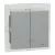 Schneider Electric Merten MEG3424-0460 IP44-es dupla billentyű fényjelzős funkciókhoz alumínium - System-M (M-Plan / M-Pure / M-Smart)