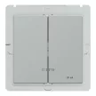 Schneider Electric Merten MEG3424-0460 IP44-es dupla billentyű fényjelzős funkciókhoz alumínium - System-M (M-Plan / M-Pure / M-Smart)