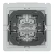 Schneider Electric Merten MEG3424-0460 IP44-es dupla billentyű fényjelzős funkciókhoz alumínium - System-M (M-Plan / M-Pure / M-Smart)