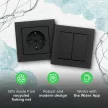 Schneider Electric Merten MEG3855-0403 Dupla billentyű, redőnyvezérléshez, System-M, fekete