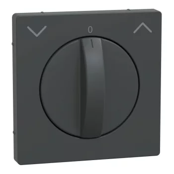   Schneider Electric Merten MEG3875-6034 fedlap forgatógombos redőnynyomóhoz  antracit - System-D (D-Life / D-Antik)