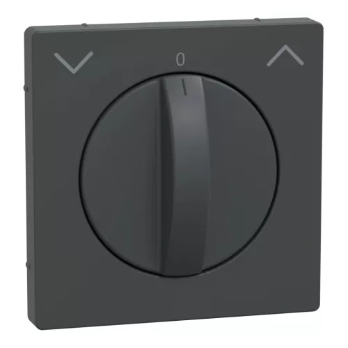 Schneider Electric Merten MEG3875-6034 fedlap forgatógombos redőnynyomóhoz  antracit - System-D (D-Life / D-Antik)