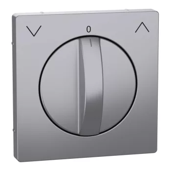 Schneider Electric Merten MEG3875-6036 Fedlap, forgatógombos redőnynyomóhoz, System-D, acél