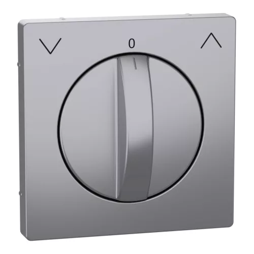 Schneider Electric Merten MEG3875-6036 Fedlap, forgatógombos redőnynyomóhoz, System-D, acél