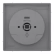 Schneider Electric Merten MEG3875-6036 Fedlap, forgatógombos redőnynyomóhoz, System-D, acél