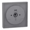 Schneider Electric Merten MEG3875-6036 Fedlap, forgatógombos redőnynyomóhoz, System-D, acél