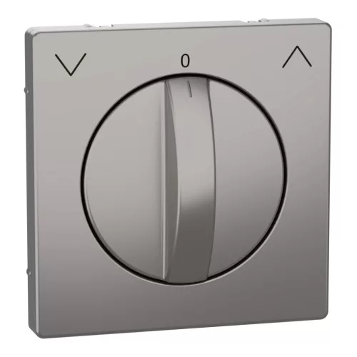 Schneider Electric Merten MEG3875-6050 Fedlap, forgatógombos redőnynyomóhoz, System-D, nikkel