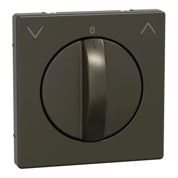 Schneider Electric Merten MEG3875-6052 Fedlap, forgatógombos redőnynyomóhoz, System-D, mokka