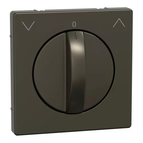 Schneider Electric Merten MEG3875-6052 Fedlap, forgatógombos redőnynyomóhoz, System-D, mokka