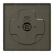 Schneider Electric Merten MEG3875-6052 Fedlap, forgatógombos redőnynyomóhoz, System-D, mokka