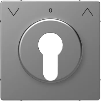   Schneider Electric Merten MEG3883-6036 fedlap DIN kulcsos redőnyvezérlőkhöz  acél - System-D (D-Life / D-Antik)