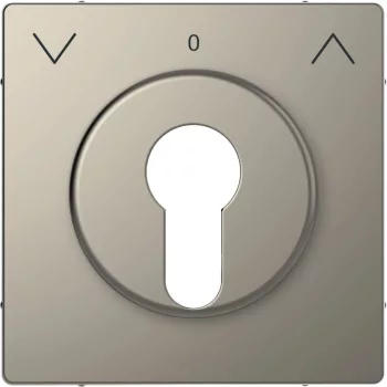   Schneider Electric Merten MEG3883-6050 fedlap DIN kulcsos redőnyvezérlőkhöz  nikkel - System-D (D-Life / D-Antik)